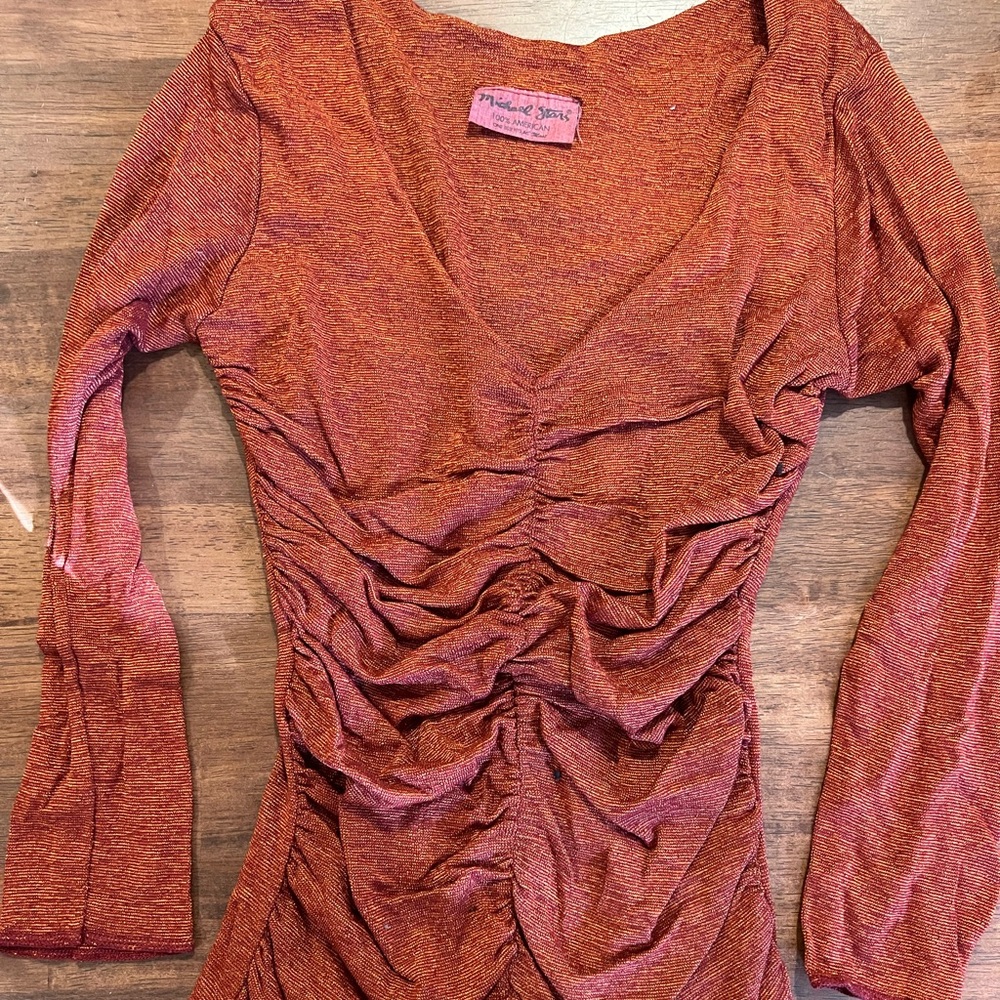Michael Stars Shine Vneck Long Sleeve